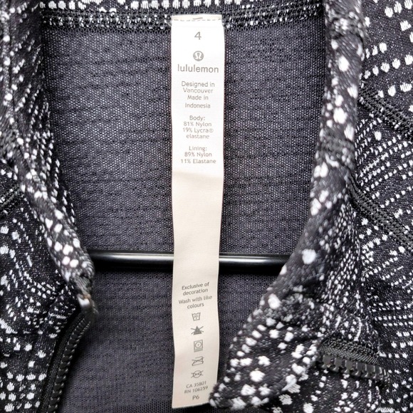 Lululemon Define Jacket Luxtreme Digital Rain Jacquard Black White Size 4 - Picture 5 of 13